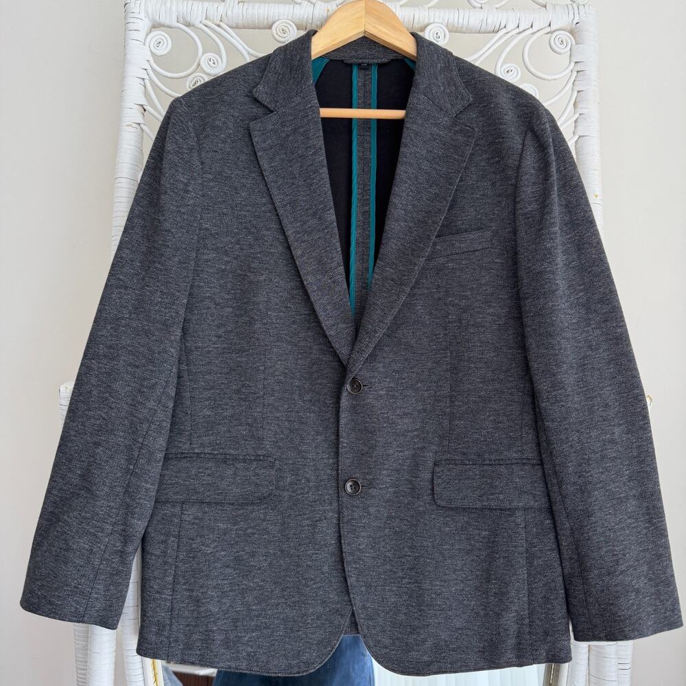 Bonobos Blazer Mens 40 S Gray Lanificio Fortex Italy Athletic Fit Coat Jacket
